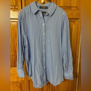 Primark Blue Striped Women's Button-Down Shirt